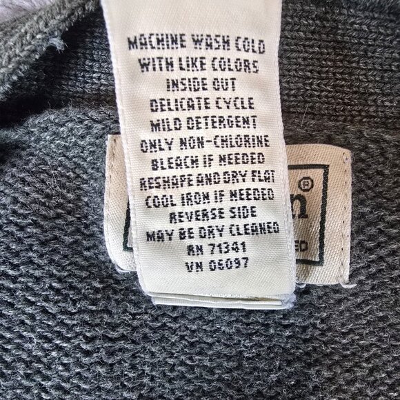 LL Bean Cardigan Sweater M Green V-Neck Button Front Grandpa Academia O KU38 - Picture 4 of 6